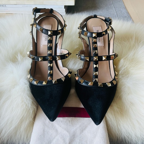 VALENTINO GARAVANI ROCKSTUD VELVET - Picture 12 of 14